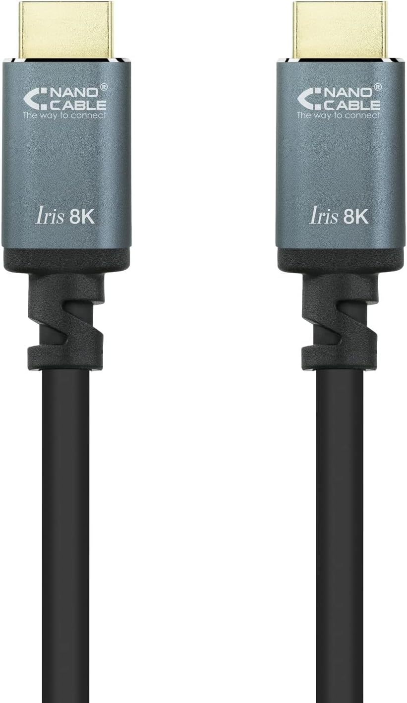 Cabo HDMI 2.1 IRIS 8K Nanocable 10.15.8005/ HDMI Macho - HDMI Macho/ 5m/ Preto - Imagem 2