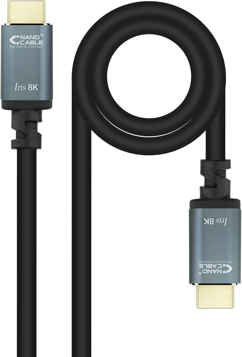 Cabo HDMI 2.1 IRIS 8K Nanocable 10.15.8005/ HDMI Macho - HDMI Macho/ 5m/ Preto - Imagem 1