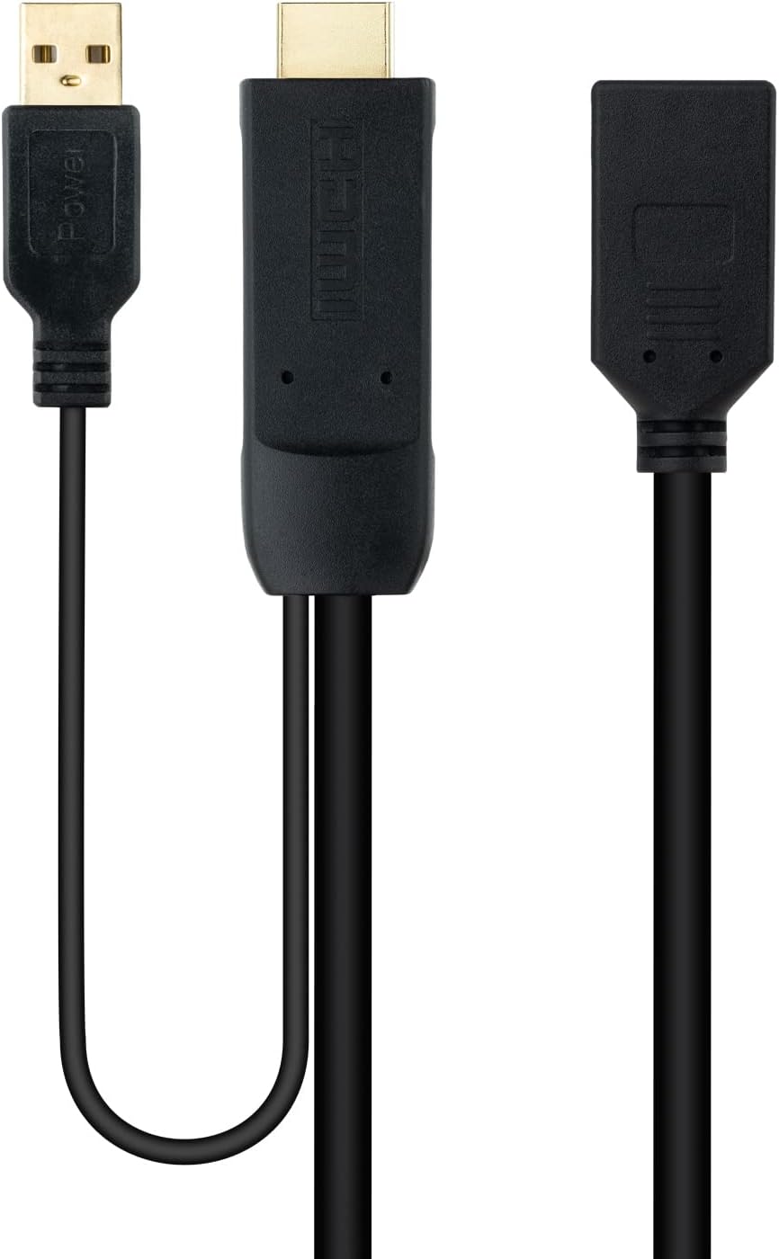 Cabo Conversor Nanocable 10.16.0205/ HDMI Macho - DisplayPort Fêmea/ 20cm/ Preto - Imagem 2