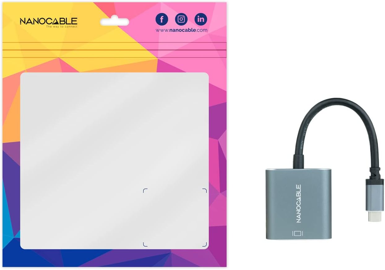 Cabo Conversor Nanocable USB-C para DVI (24+1) 1920x1200 15cm Alumínio Cinzento - Imagem 5