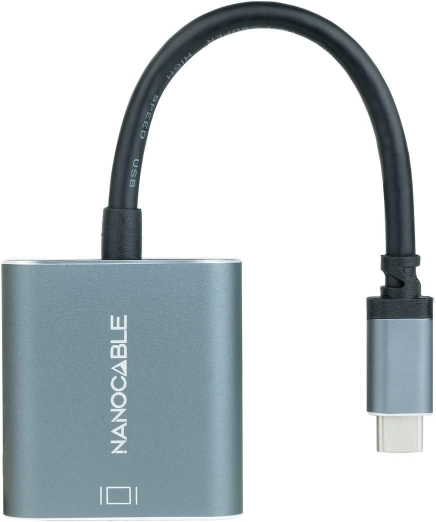 Cabo Conversor Nanocable USB-C para DVI (24+1) 1920x1200 15cm Alumínio Cinzento - Imagem 2