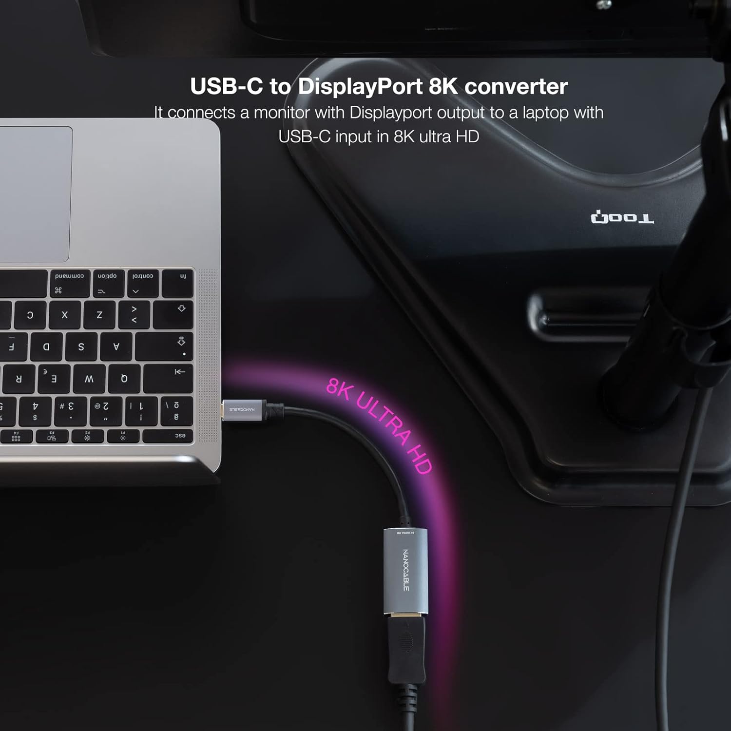 Cabo Conversor Nanocable 10.16.4104-G/ USB Tipo-C Macho - DisplayPort Fêmea/ 15cm/ Cinzento - Imagem 4
