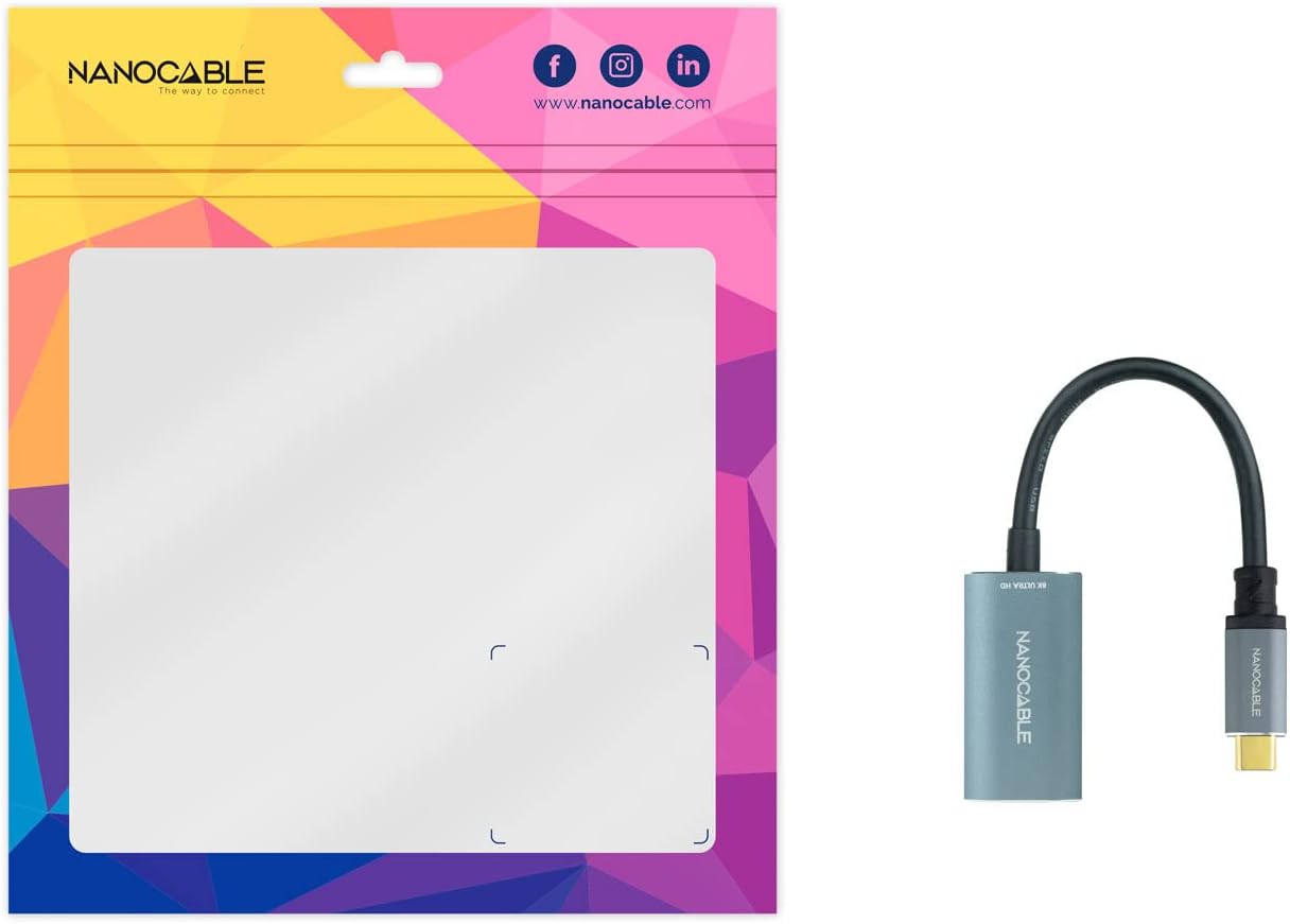 Cabo Conversor Nanocable 10.16.4104-G/ USB Tipo-C Macho - DisplayPort Fêmea/ 15cm/ Cinzento - Imagem 6