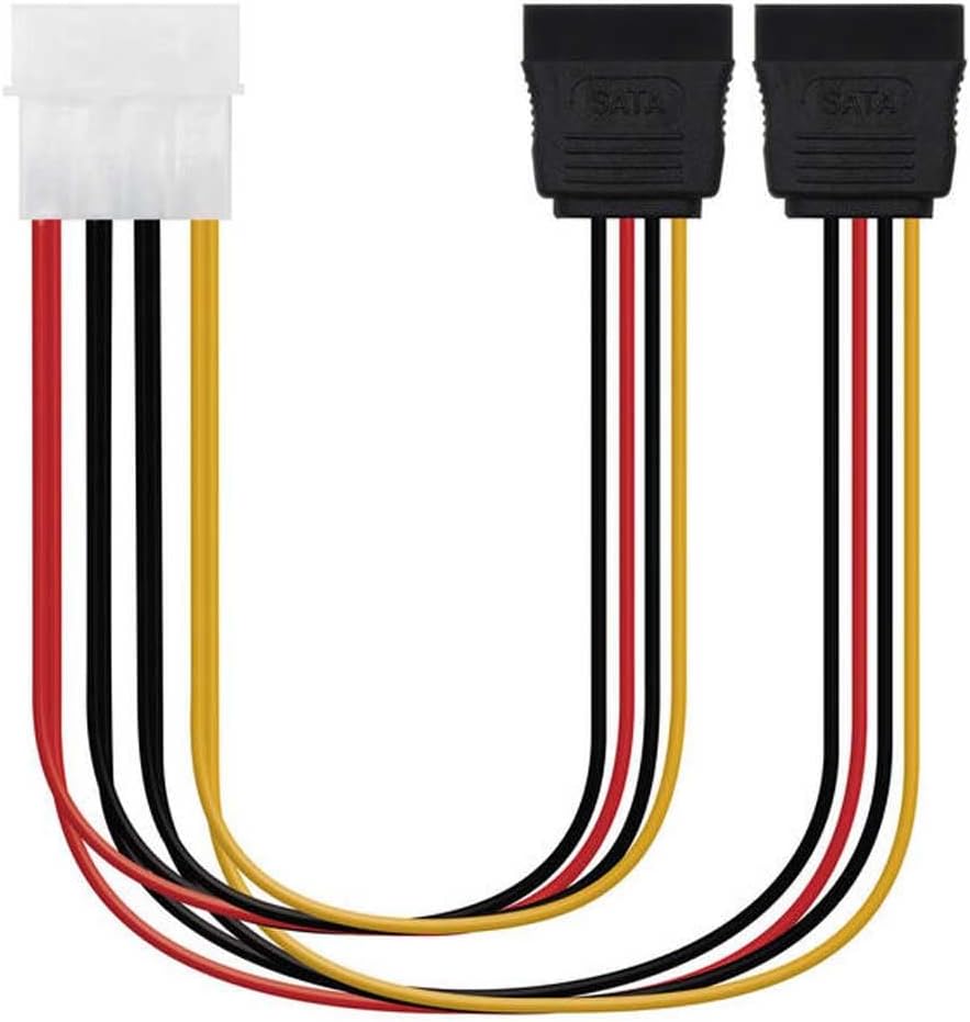 Cabo Duplicador de Alimentação Nanocable 10.19.0101-OEM/ Molex Macho - 2x SATA Fêmea/ 20cm