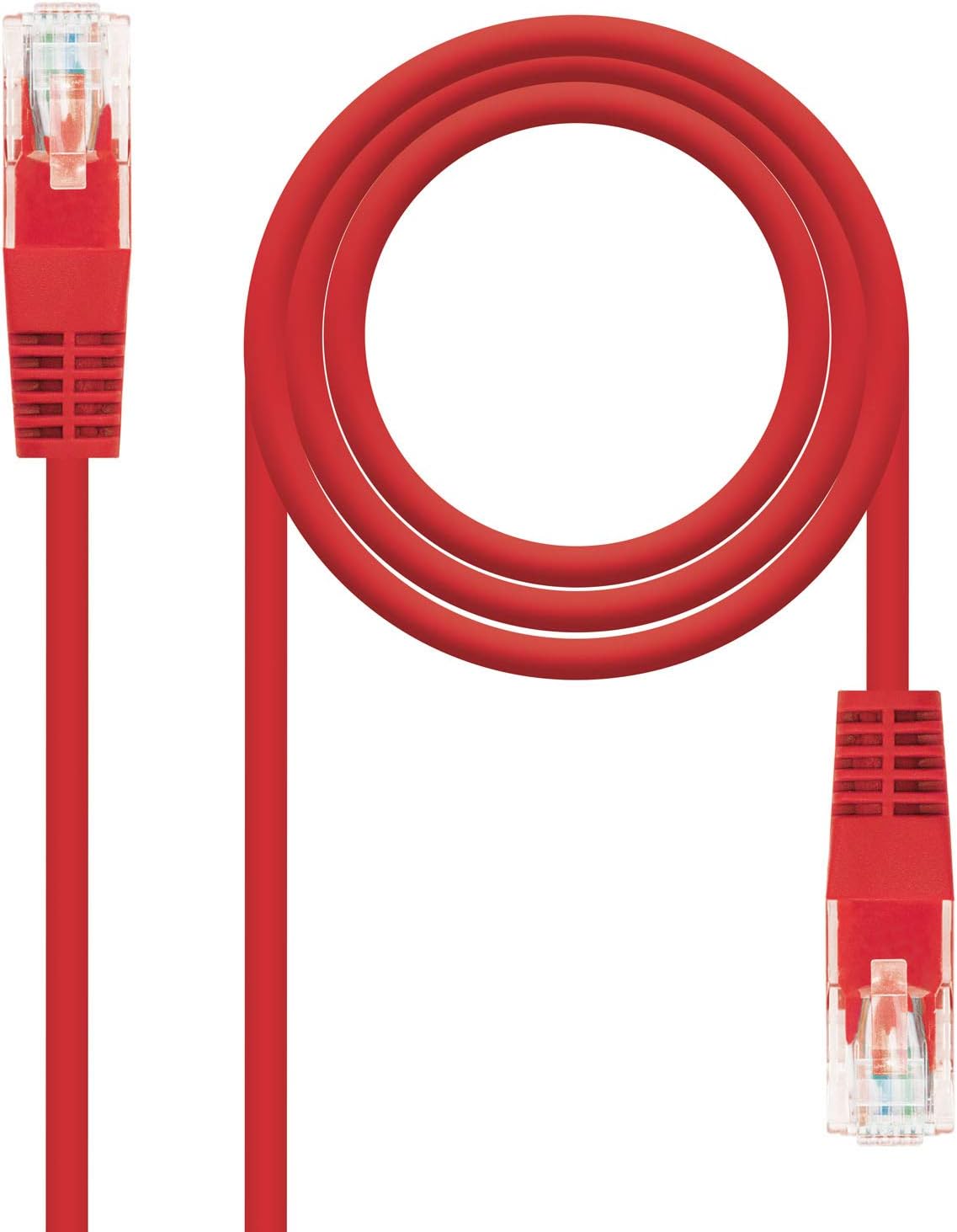 Cabo de Rede RJ45 UTP Nanocable 10.20.0400-L25-R Cat.6/ 25cm/ Vermelho
