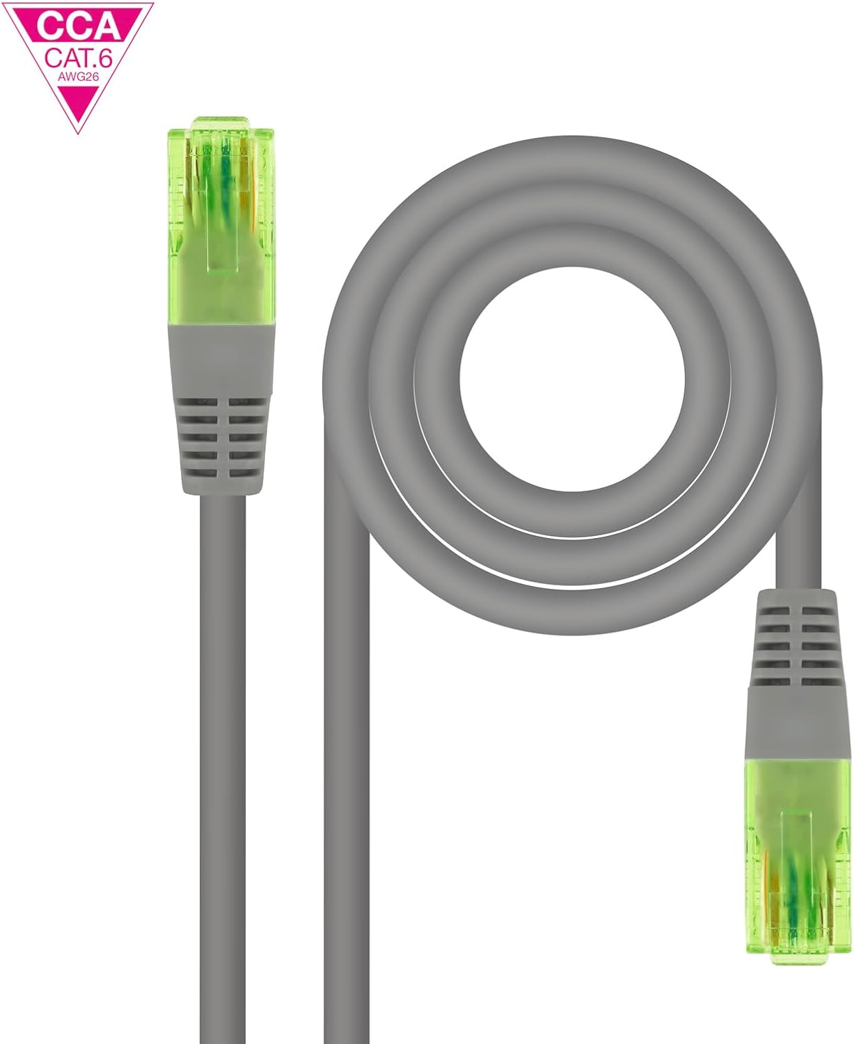 Cabo de Rede RJ45 UTP Nanocable 10.20.1430 Cat.6/ 30m/ Cinzento