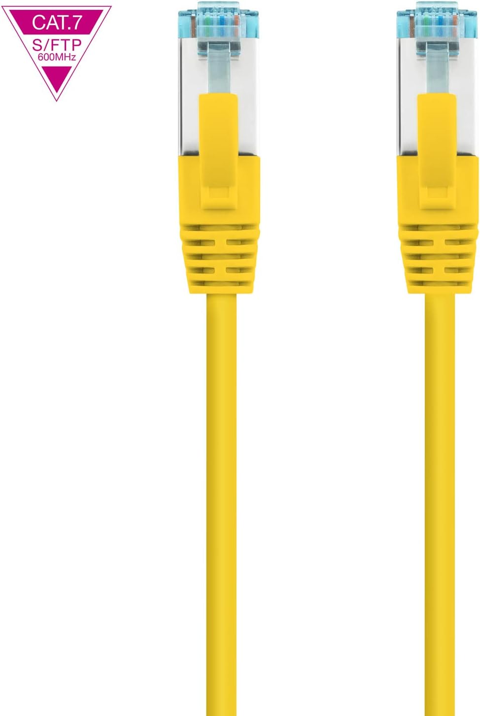 Cabo de Rede Nanocable RJ45 SFTP Cat.7 AWG26 25cm LSZH Amarelo - Imagem 2