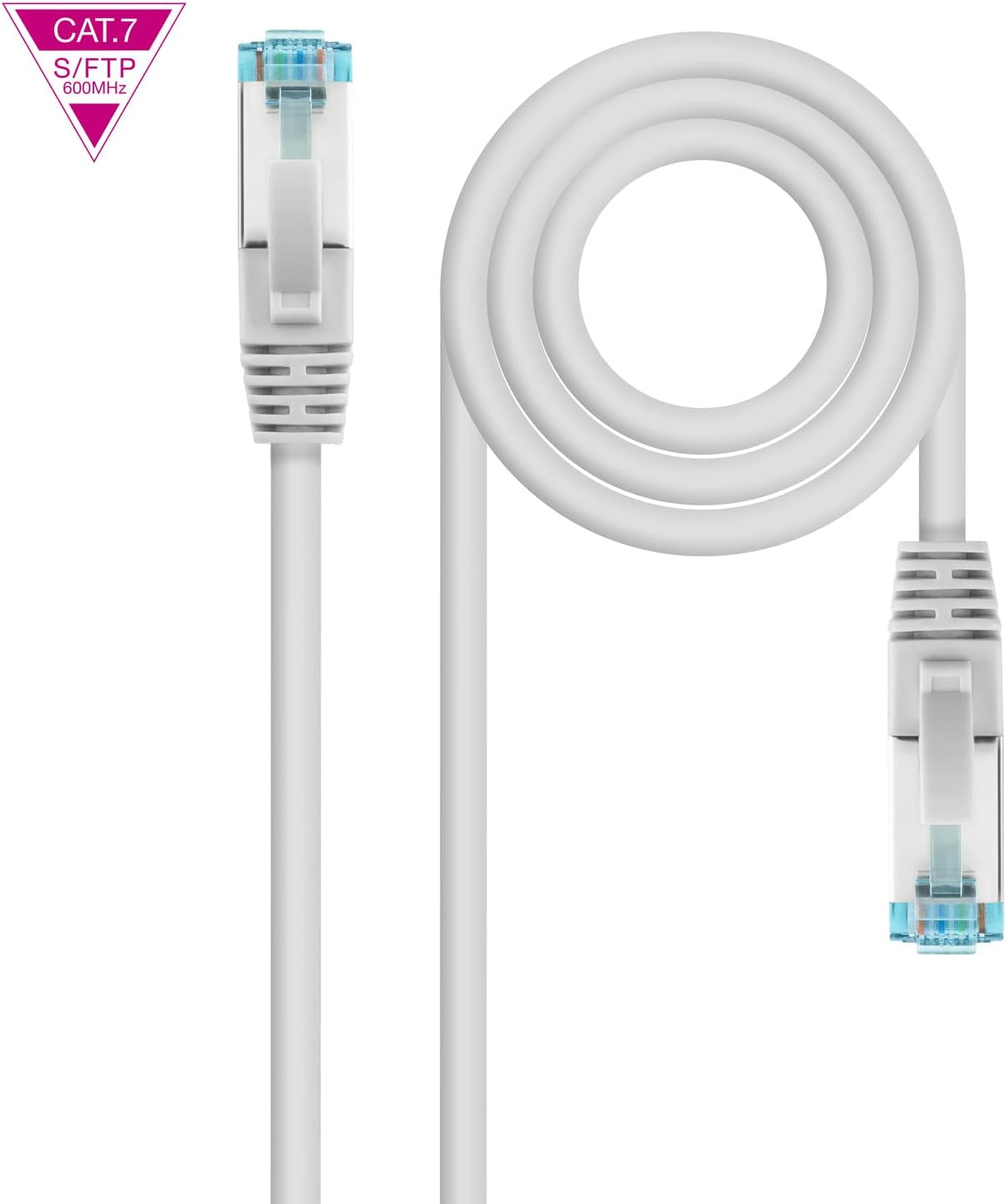 Cabo de Rede RJ45 SFTP Nanocable 10.20.1701-L150 Cat.7/ 1.5m/ Cinzento