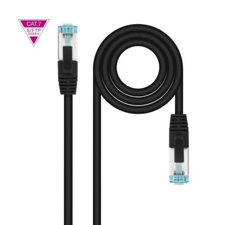 Cabo de Rede RJ45 SFTP Nanocable 10.20.1702-BK Cat.7/ 2m/ Preto - Imagem 2