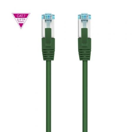 Cabo de Rede Nanocable RJ45 SFTP Cat.7 AWG26 10Gbps 2m Verde