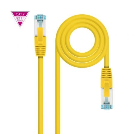 Cabo de Rede NANO CABLE RJ45 SFTP Categoria 7 AWG26 10Gbps 2m Amarelo - Imagem 2