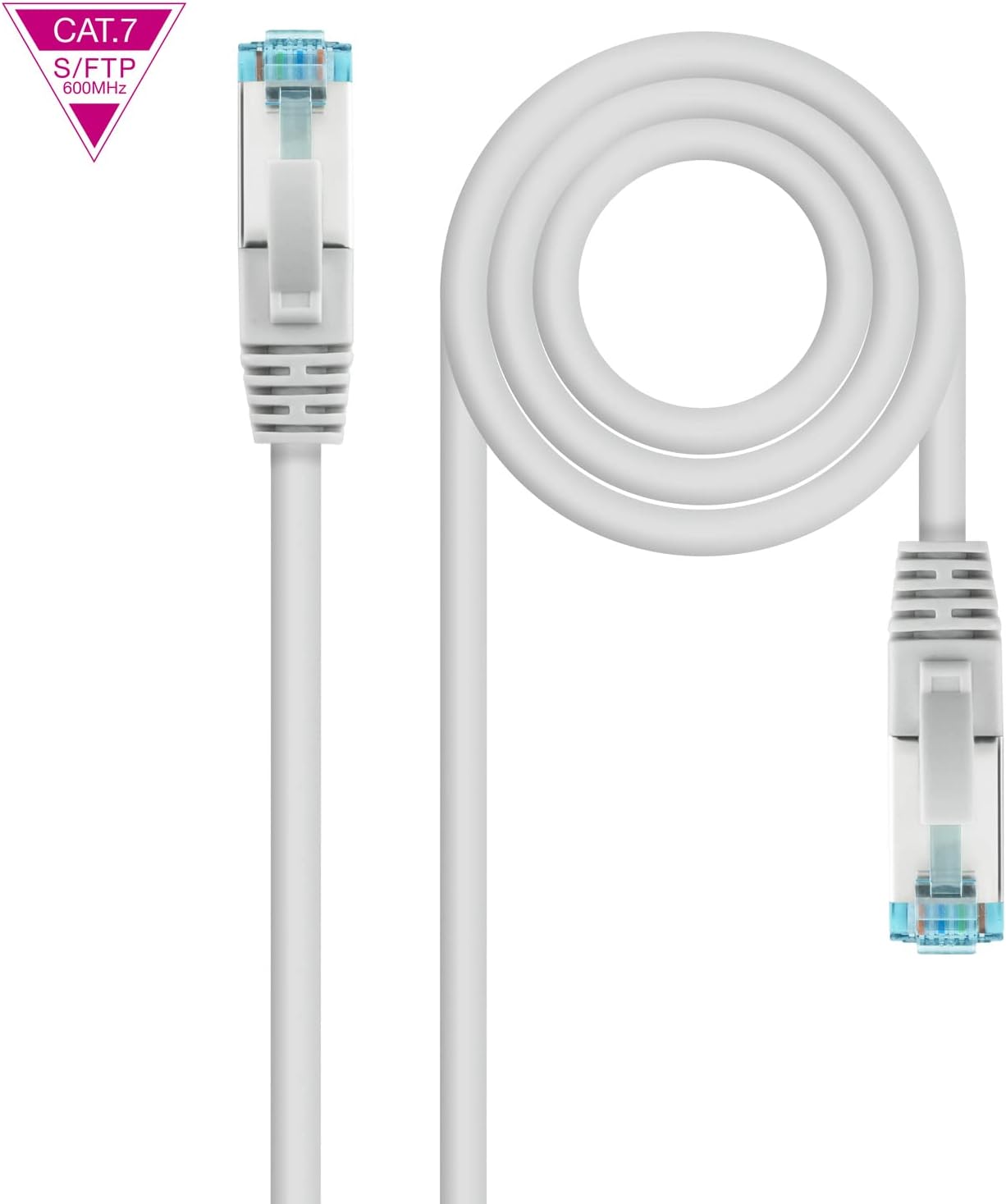 Cabo de Rede RJ45 SFTP Nanocable 10.20.1705 Cat.7/ 5m/ Cinzento