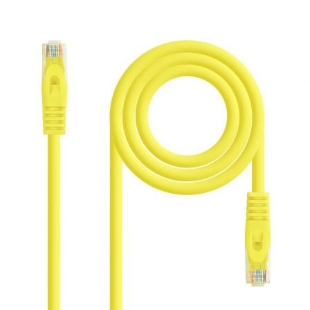 Cabo de Rede Nanocable Cat.6A UTP RJ45 LSZH AWG24 100% Cobre 25cm Amarelo - Imagem 2