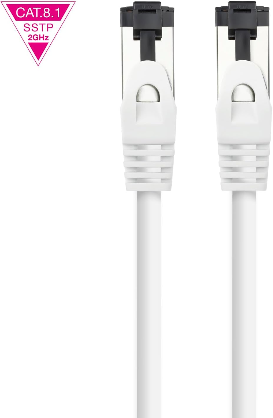 Cabo de Rede RJ45 SSTP Nanocable 10.20.2001-W Cat.8.1/ 1m/ Branco - Imagem 3