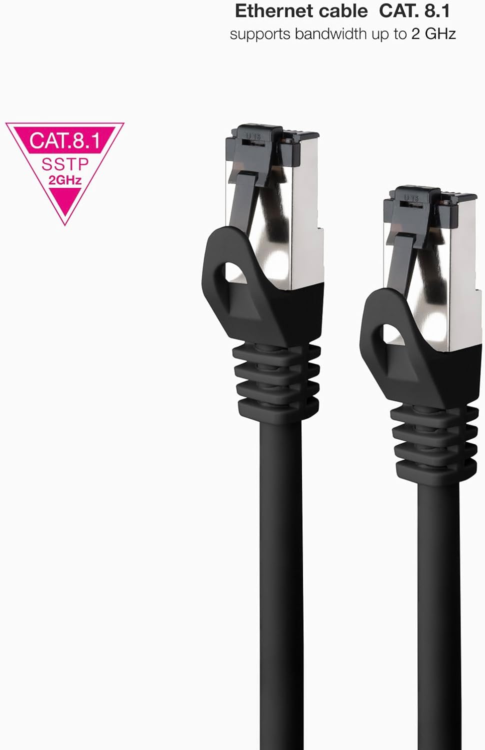 Cabo de Rede RJ45 SSTP Nanocable 10.20.2005-BK Cat.8.1/ 5m/ Preto - Imagem 2