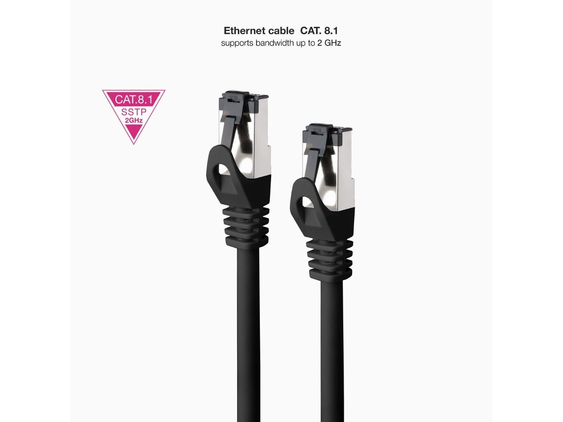 Cabo de Rede RJ45 SSTP Nanocable 10.20.2007-BK Cat.8.1/ 7m/ Preto - Imagem 3