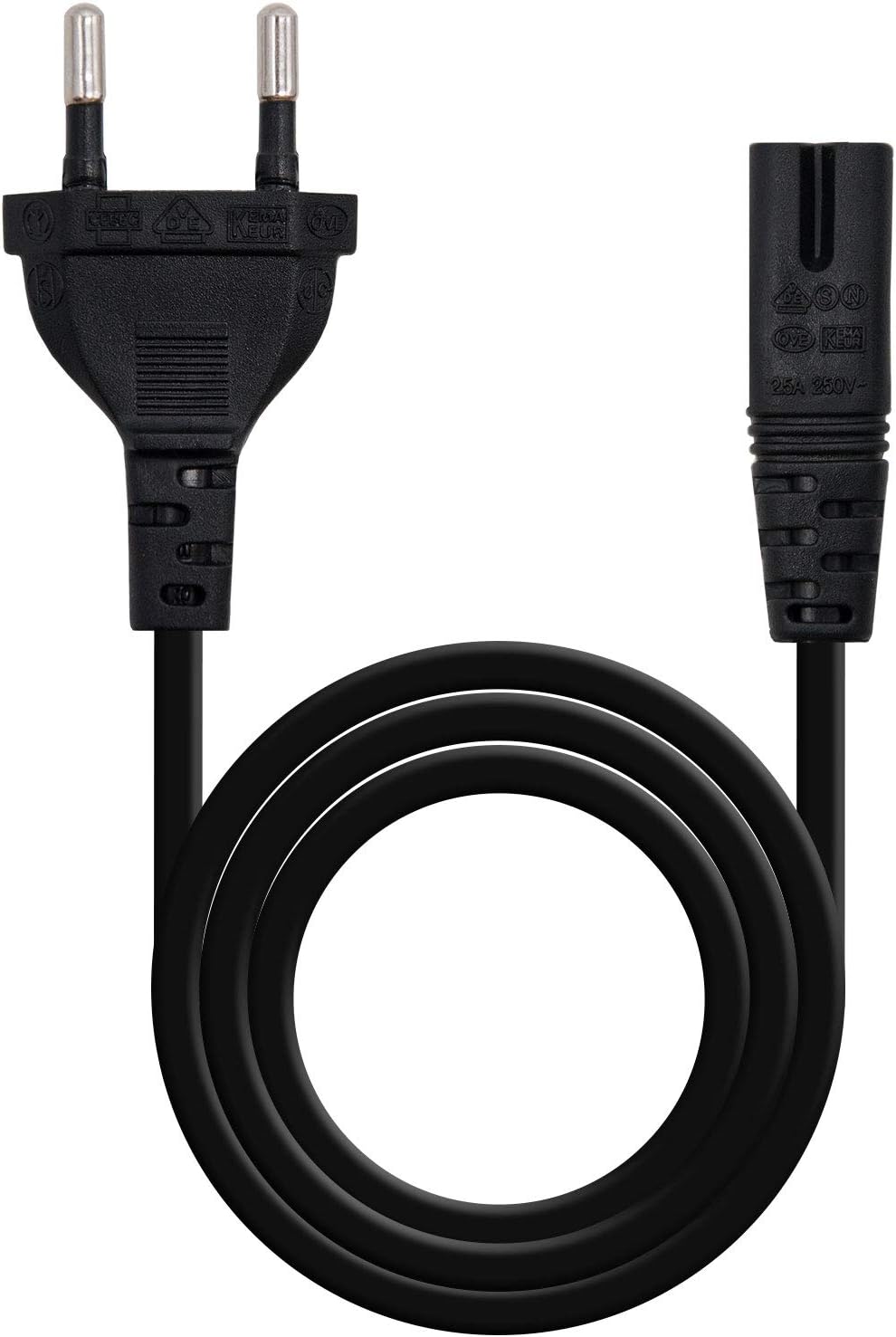 Cabo de Alimentação Forma 8 Nanocable 10.22.0402/ CEE7/16 Macho - C7 Fêmea/ 1.5m/ Preto
