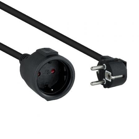 Cabo Extensor de Corrente Nanocable 10.22.0602-BK/ Schuko Fêmea - Schuko Macho/ 2m/ Preto