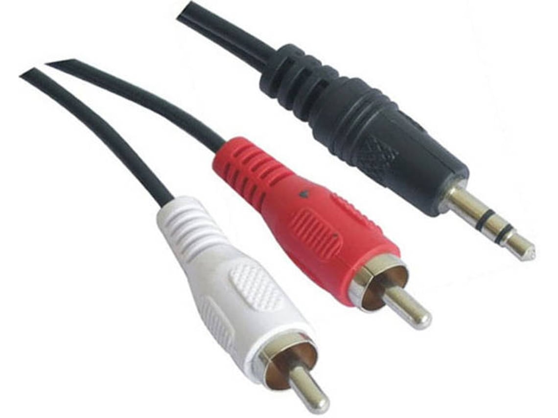 Cabo Estéreo Nanocable 10.24.0303/ Jack 3.5 Macho - 2x RCA Macho/ 3m/ Preto