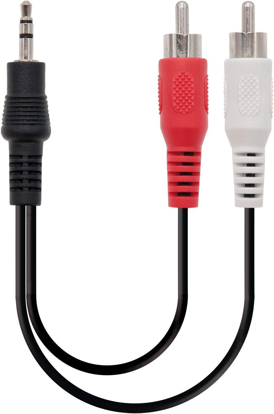Cabo Estéreo Nanocable 10.24.0305/ Jack 3.5 Macho - 2x RCA Macho/ 5m/ Preto - Imagem 3