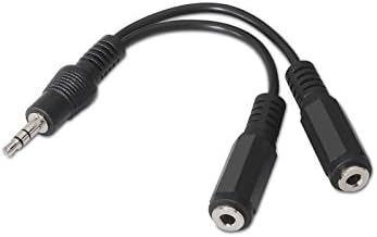 Cabo Estéreo Nanocable 10.24.1200/ Jack 3.5 Macho - 2x Jack 3.5 Fêmea/ 15cm/ Preto - Imagem 3