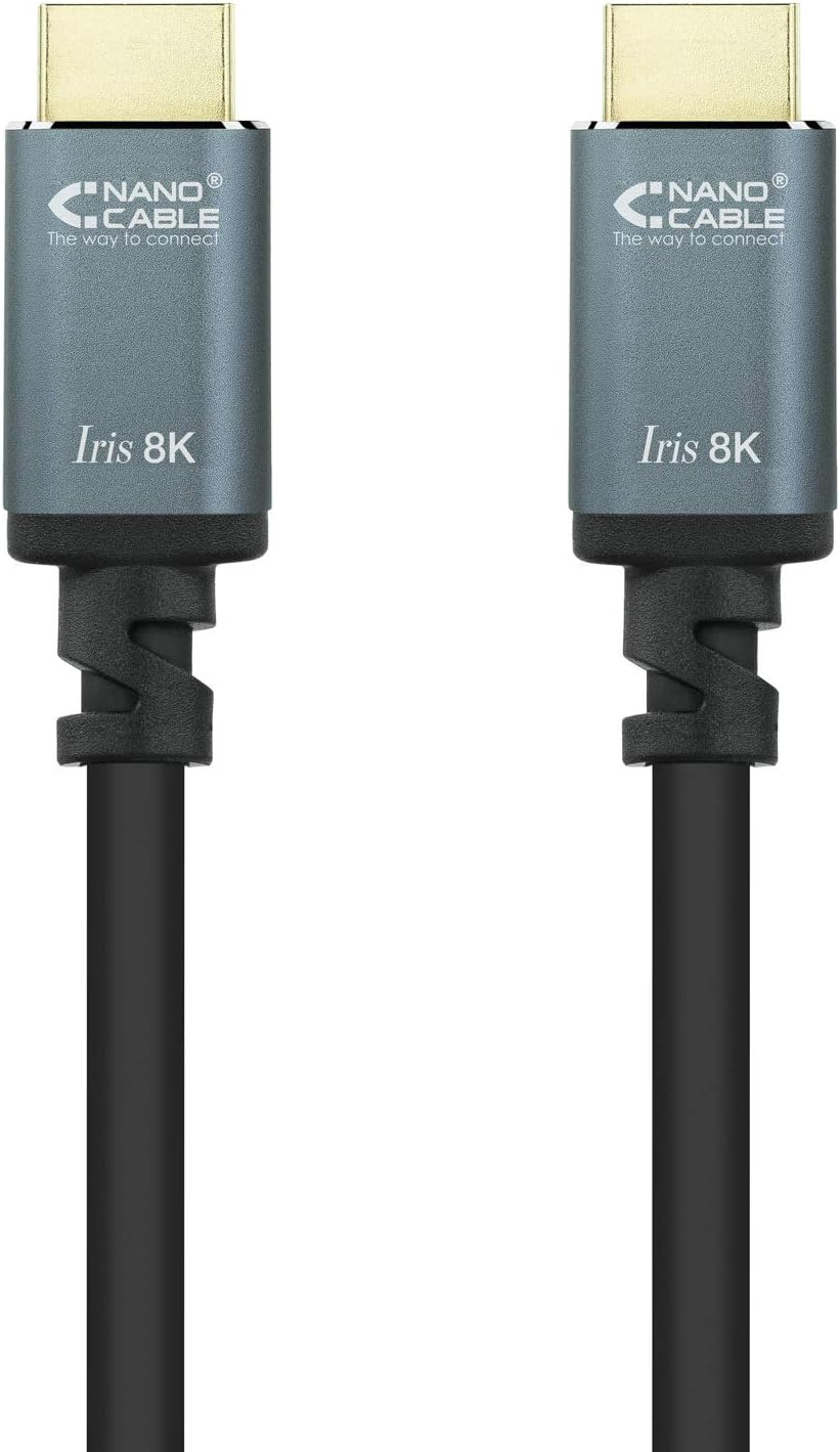 Cabo HDMI 2.1 8K Nanocable 10.15.8002/ HDMI Macho - HDMI Macho/ 2m/ Preto - Imagem 2