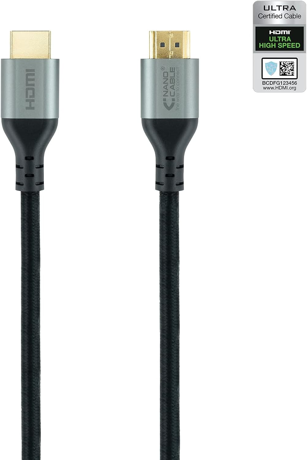 Cabo HDMI 2.1 8K Nanocable 10.15.8102/ HDMI Macho - HDMI Macho/ 2m/ Certificado/ Preto - Imagem 2