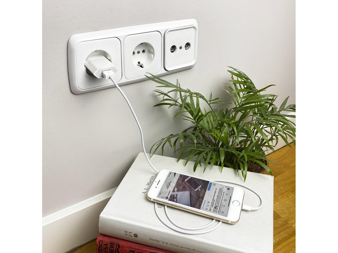 Cabo USB 2.0 Lightning Nanocable 10.10.0400/ USB Macho - Lightning Macho/ 50 cm/ Branco