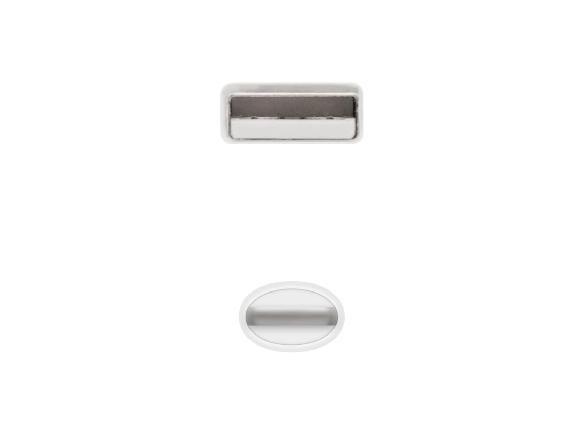 Cabo USB 2.0 Lightning Nanocable 10.10.0400/ USB Macho - Lightning Macho/ 50 cm/ Branco - Imagem 2