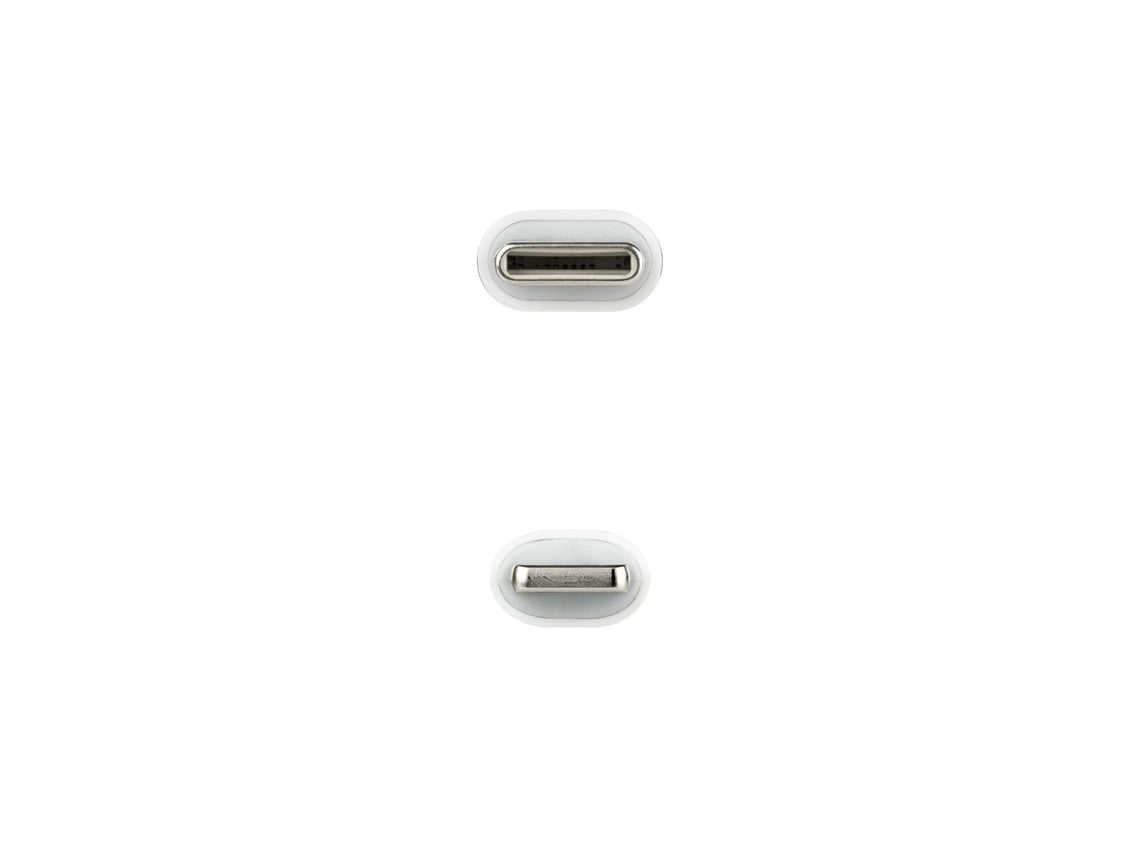 Cabo USB 2.0 Tipo-C Lightning Nanocable 10.10.0600/ USB Tipo-C Macho - Lightning Macho/ 50cm/ Branco - Imagem 3