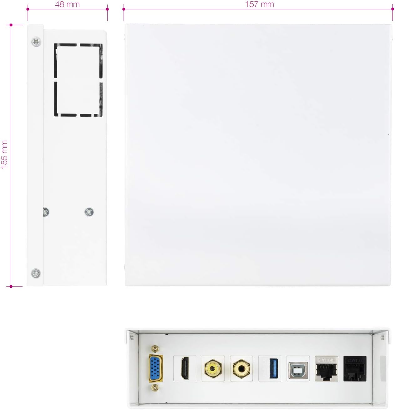 Caixa de Conexões Nanocable 10.35.0003/ VGA - HDMI - Jack 3.5 - RCA - USB 3.0 - USB 2.0 - 2x RJ45 - Imagem 4