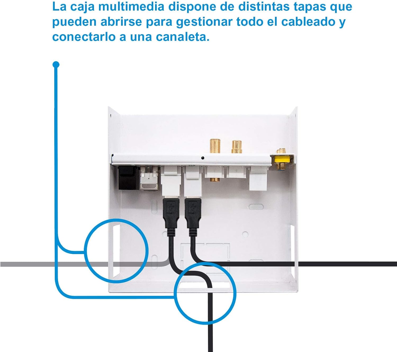 Caixa de Conexões Nanocable 10.35.0003/ VGA - HDMI - Jack 3.5 - RCA - USB 3.0 - USB 2.0 - 2x RJ45 - Imagem 11