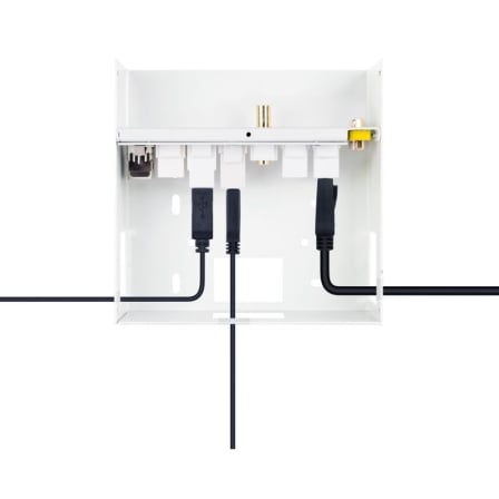 Caixa de Ligações Multimédia Nanocable 10.35.0004 VGA 2x HDMI Jack 3.5 USB-C 10G USB-B 2.0 USB-A 3.0 RJ45 Cat.6A Branco - Imagem 3