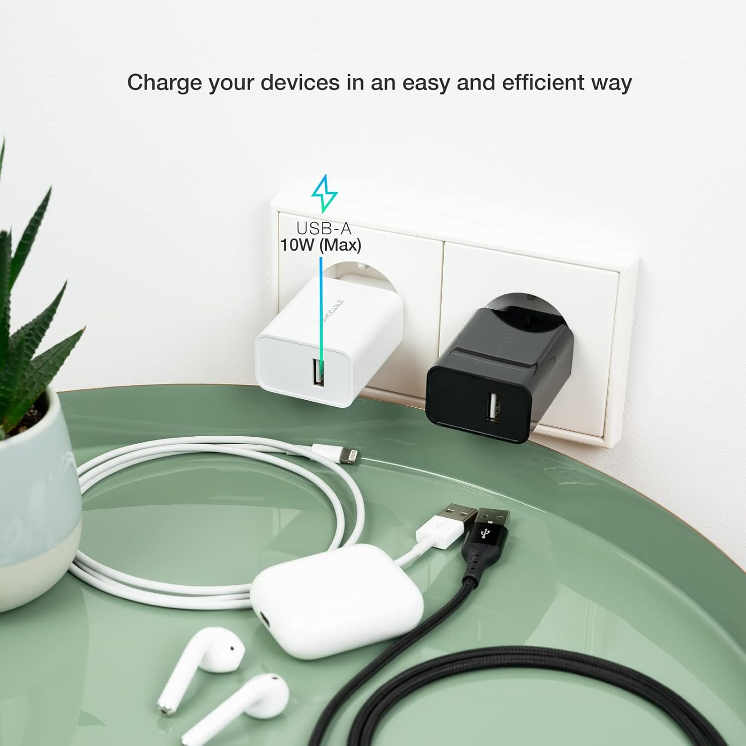 Carregador de Parede Nanocable 10.10.2003/ 1xUSB/ 10W/ Branco - Imagem 3