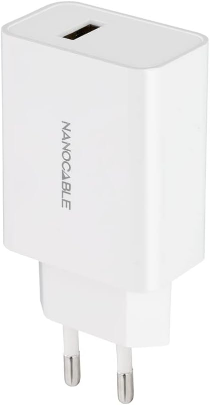 Carregador de Parede Nanocable 10.10.2003/ 1xUSB/ 10W/ Branco
