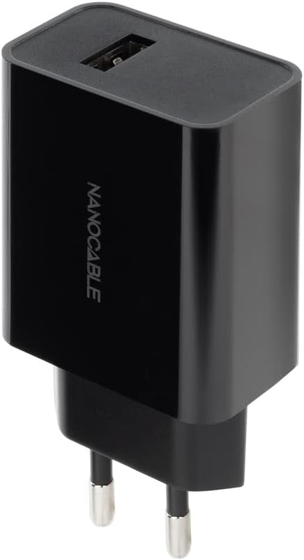 Carregador de Parede Nanocable 10.10.2004/ 1xUSB/ 10W/ Preto