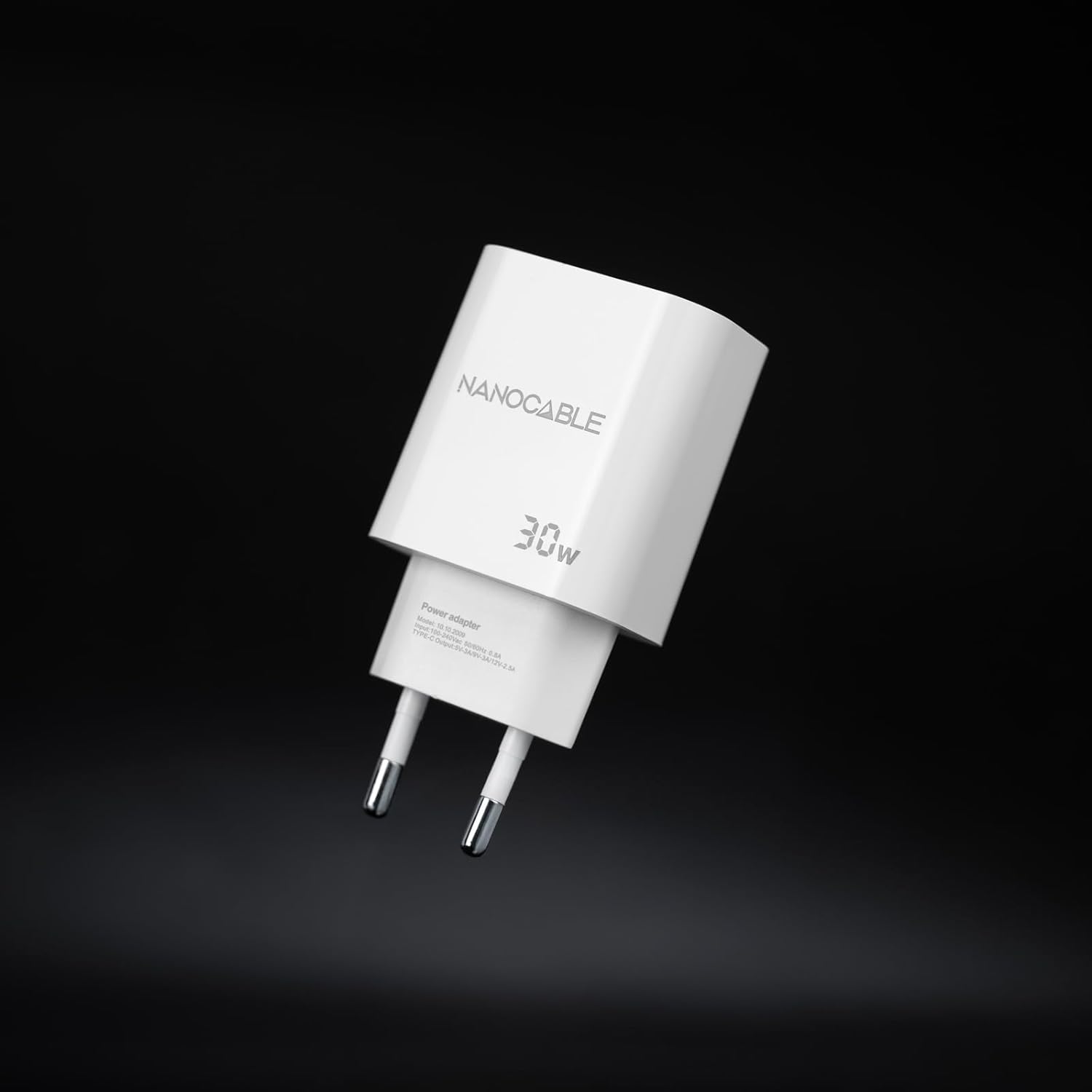 Carregador de Parede Nanocable 10.10.2009/ 1xUSB Tipo-C/ 30W/ Branco - Imagem 4