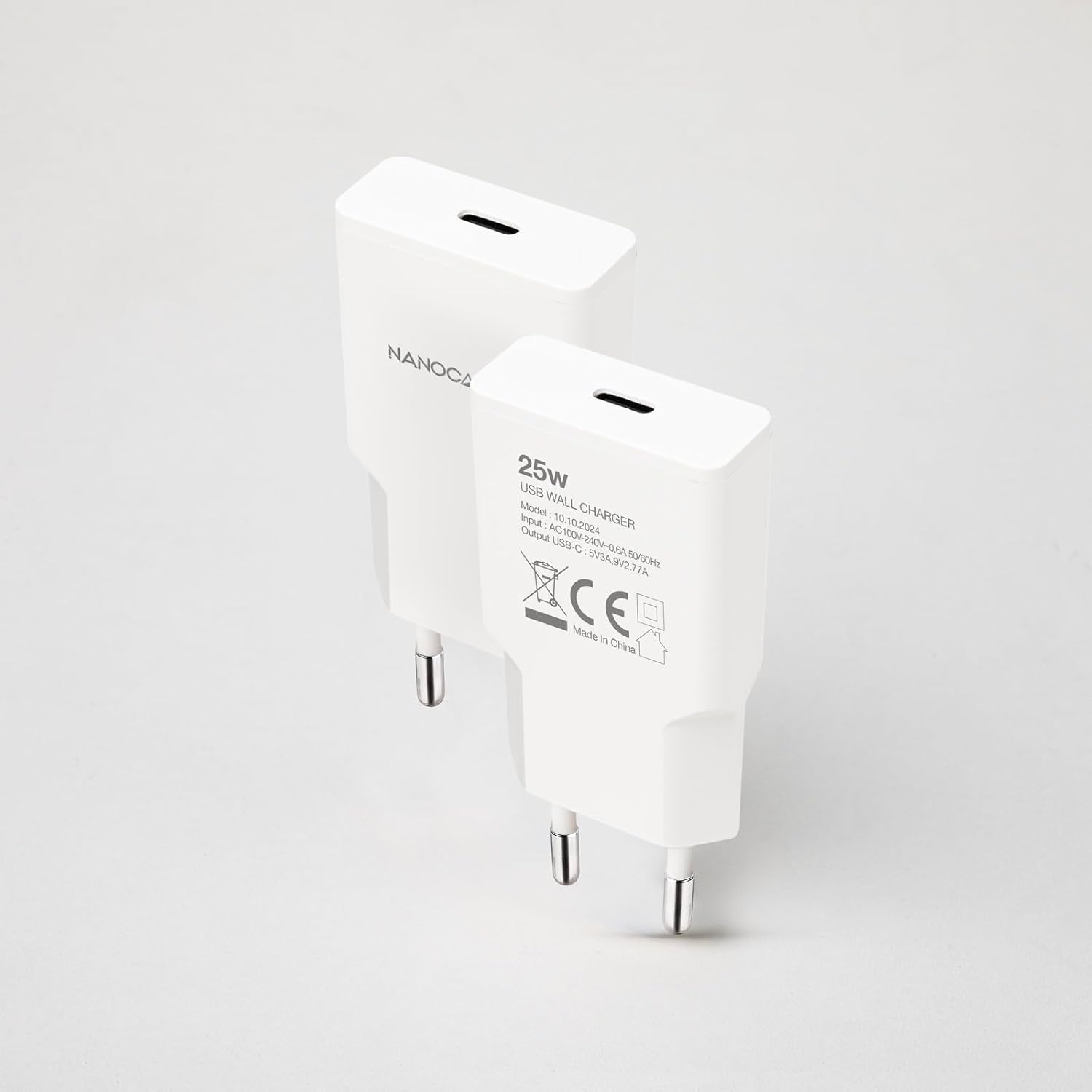 Carregador de Parede Nano Cable 25W 1x USB-C Power Delivery Branco - Imagem 2