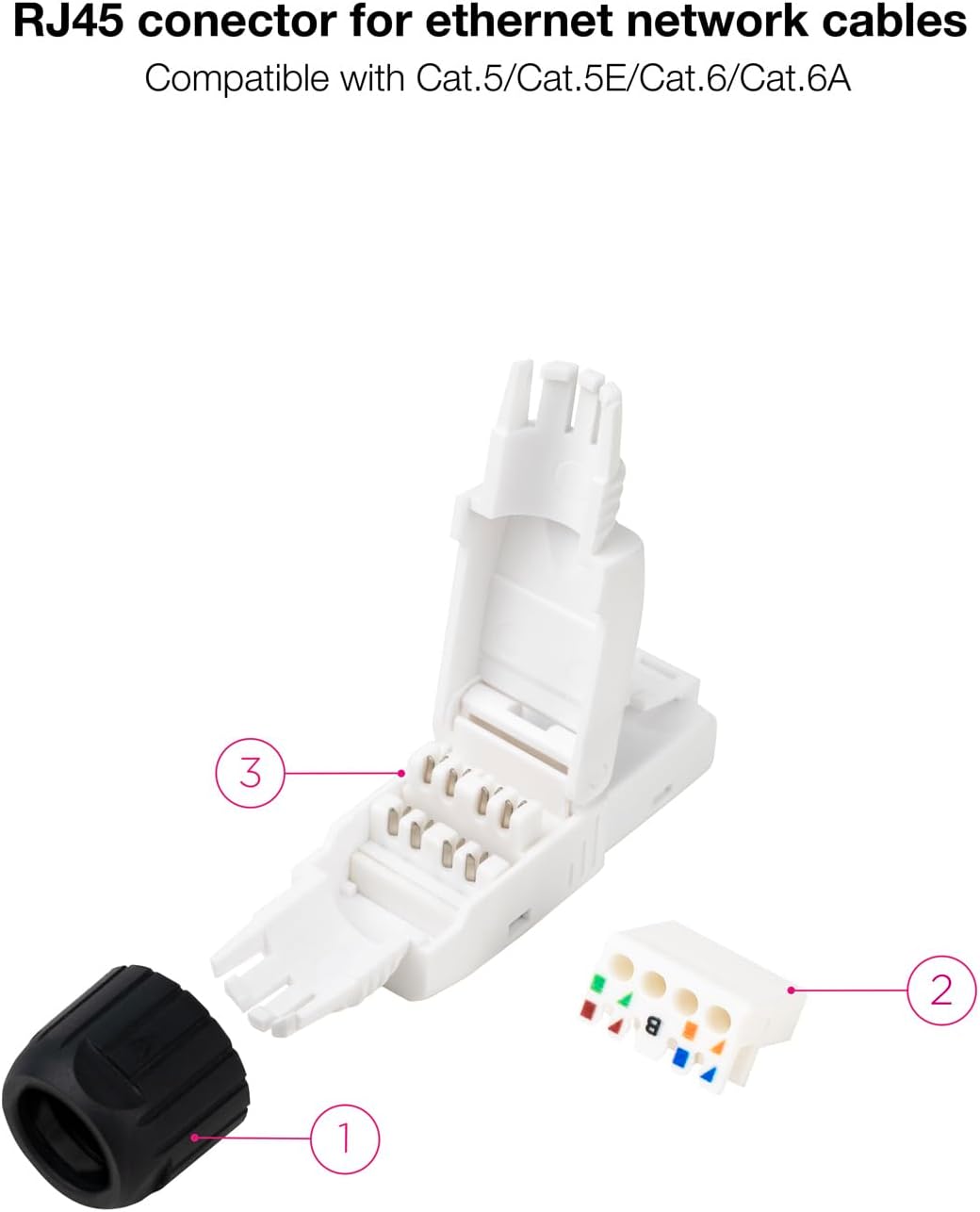 Conector RJ45 UTP Nanocable 10.21.0601/ Cat.6A/ Auto Crimpável/ 10 unidades - Imagem 2