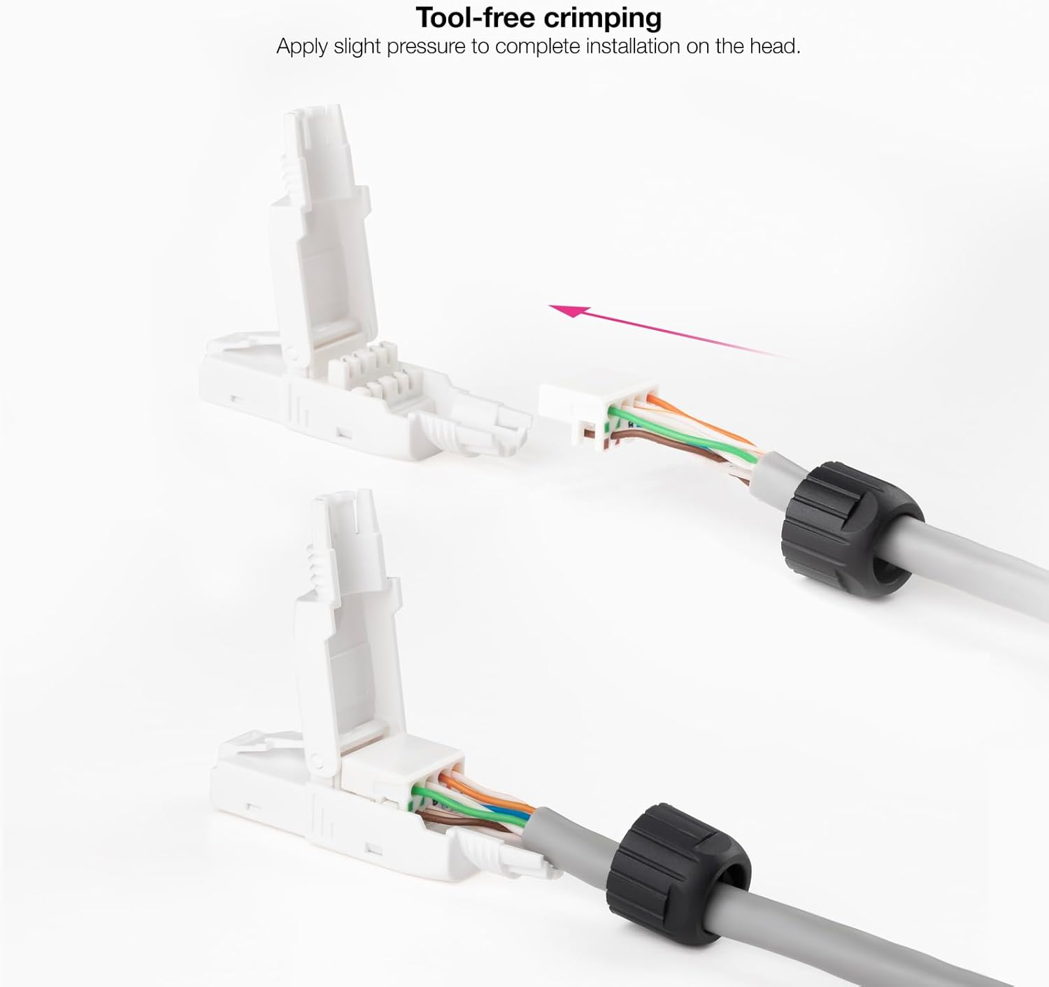 Conector RJ45 UTP Nanocable 10.21.0601/ Cat.6A/ Auto Crimpável/ 10 unidades - Imagem 4