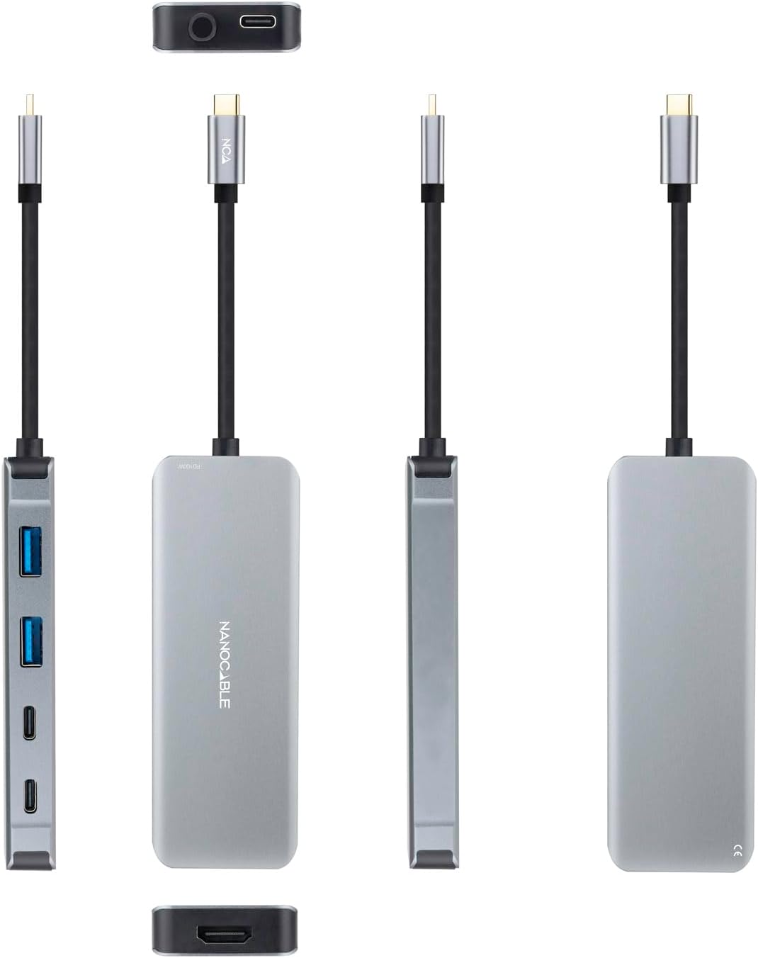 Docking Tipo-C Nanocable 10.16.1006/ 2xUSB/ 1xHDMI 4K/ 2xUSB Tipo-C/ 1xUSB Tipo-C PD - Imagem 2