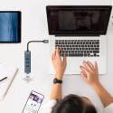 Hub USB 3.0 Nanocable 10.16.4402/ 4xUSB/ Cinzento - Imagem 5