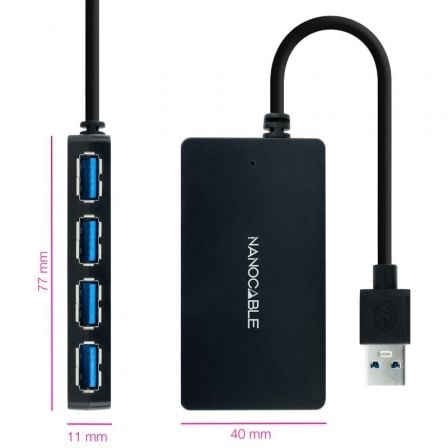 Hub USB 3.0 Nanocable 10.16.4403/ 4xUSB - Imagem 2