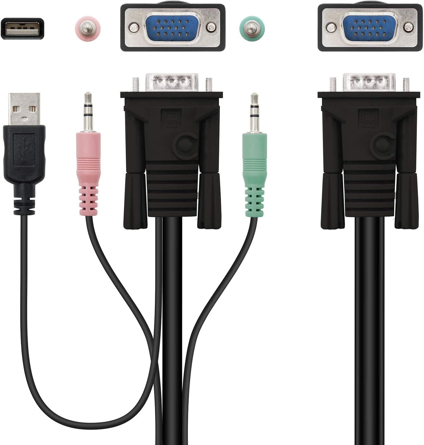 KVM Switch Nanocable 10.12.0001/ PC - CPU: 2 VGA + 2 USB + 4 JACK 3.5 / CONSOLA: 2 USB + VGA + 2 JACK 2.5/ 1.4m - Imagem 3