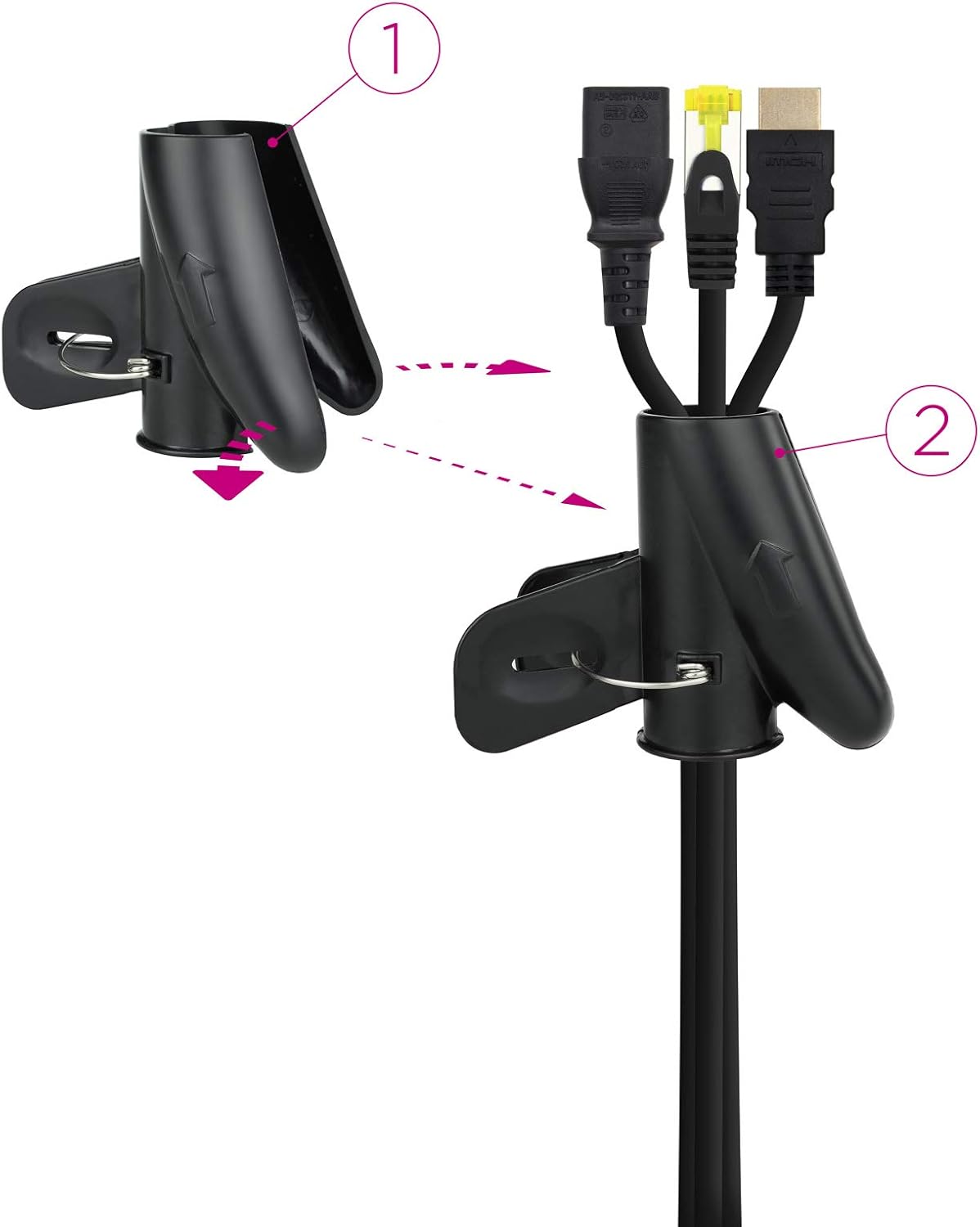 Organizador de Cabos em Espiral Nanocable 10.36.0002-BK/ 2m - Imagem 2