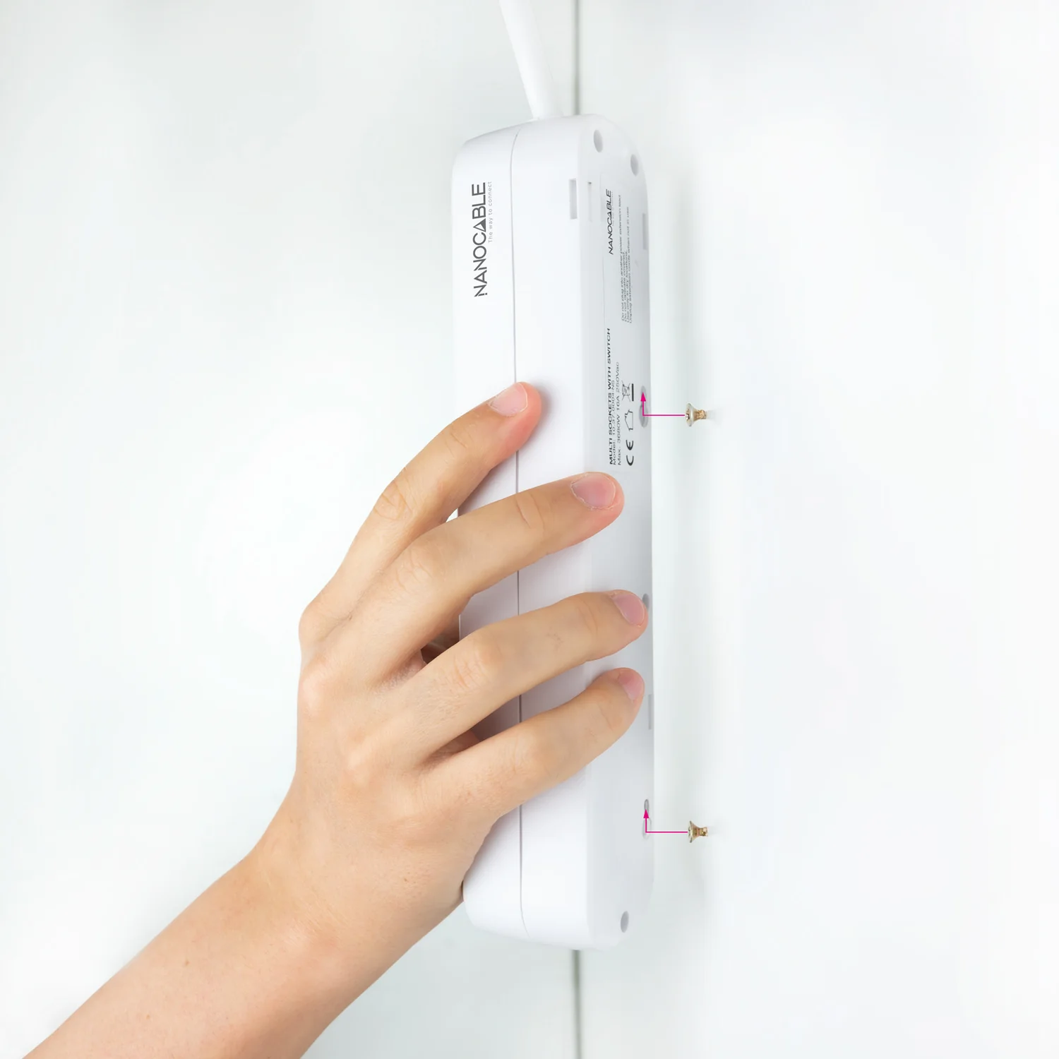 Régua de Tomadas Nanocable 10.37.0004-NS 4 Tomadas com Proteção Infantil Cabo 1.4m Branco - Imagem 5