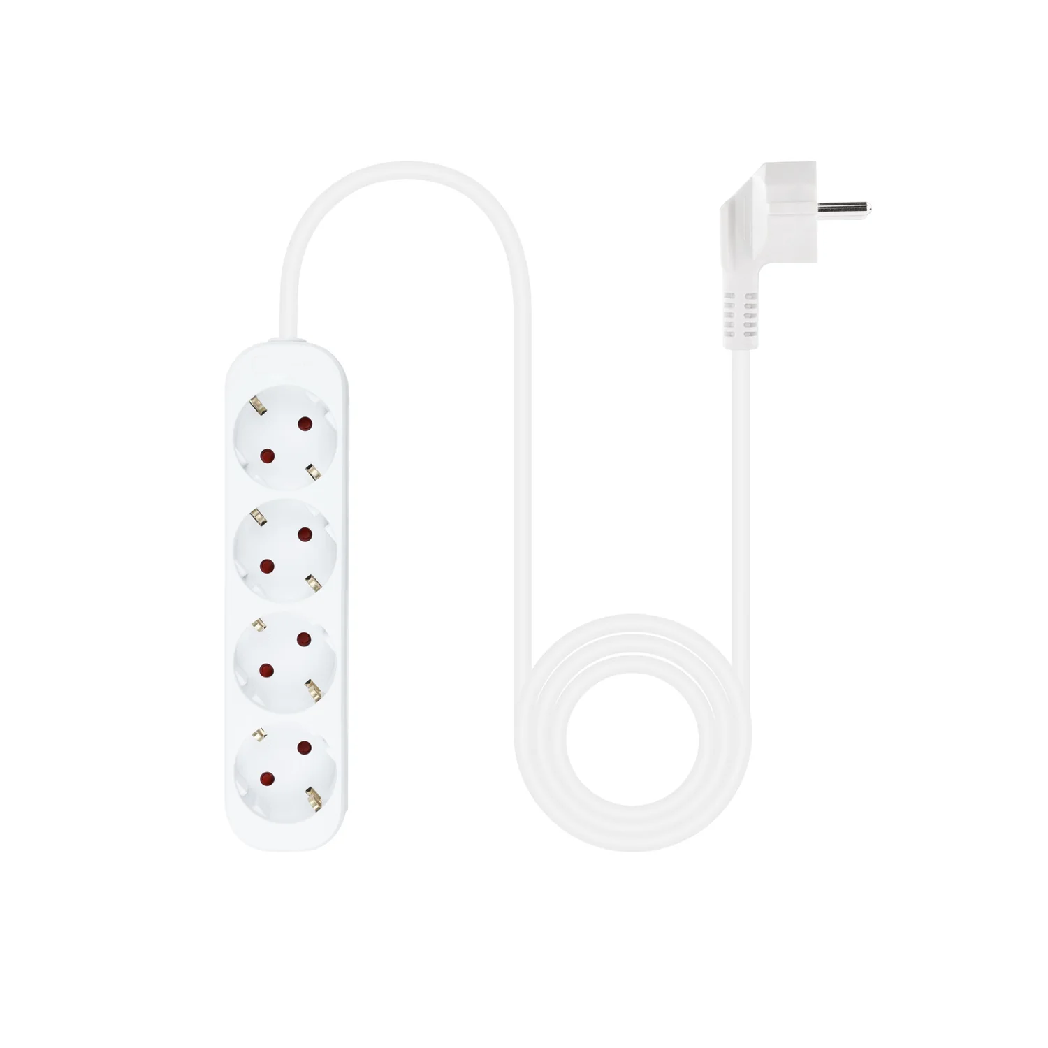 Régua de Tomadas Nanocable 10.37.0004-NS 4 Tomadas com Proteção Infantil Cabo 1.4m Branco - Imagem 2