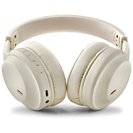 Auriculares Bluetooth NGS Artica Glacier Circumaural Microfone Bateria 75h Bege - Imagem 3