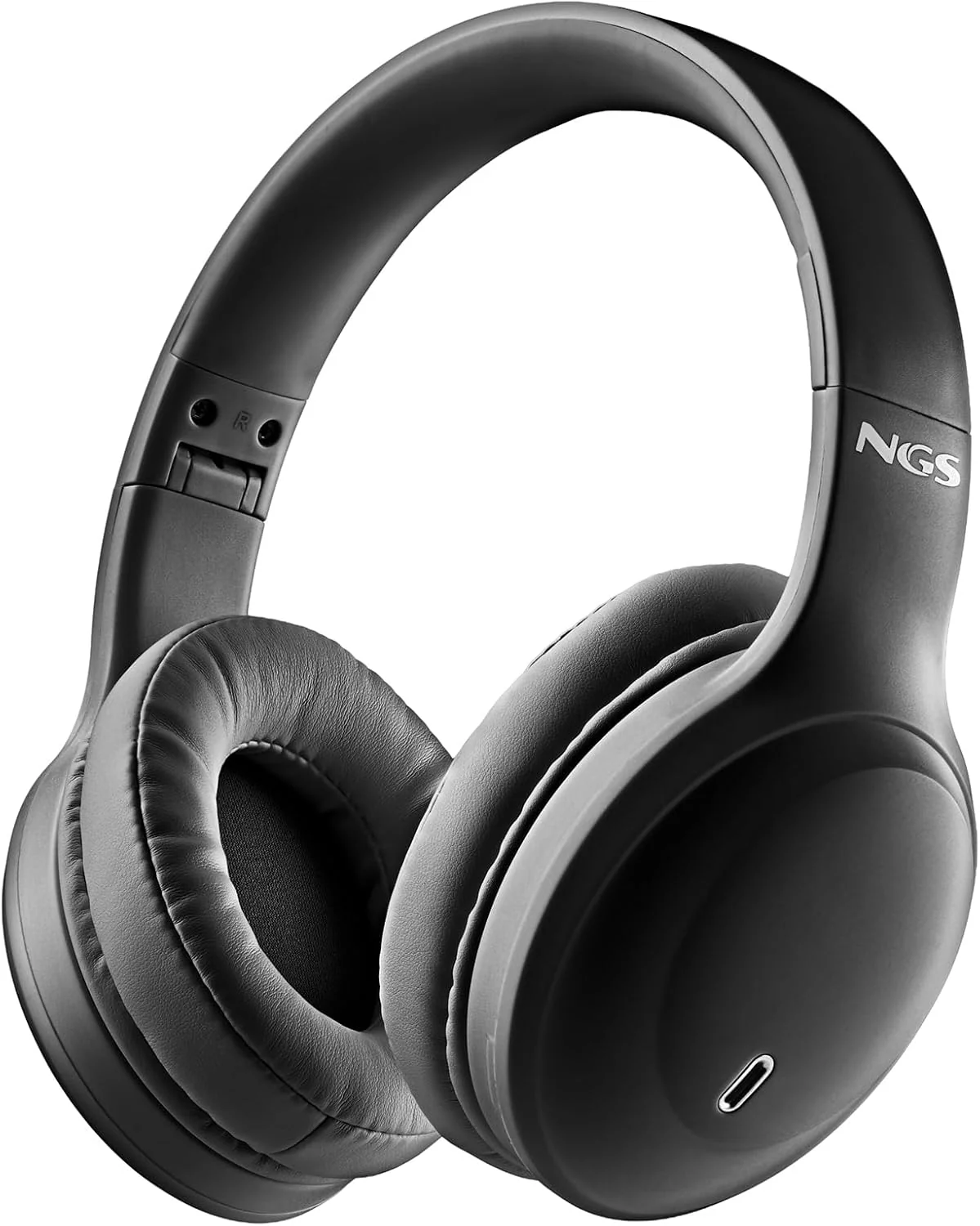 Auriculares Bluetooth NGS Artica Glacier Circumaurais Bateria 75h Microfone USB-C Preto