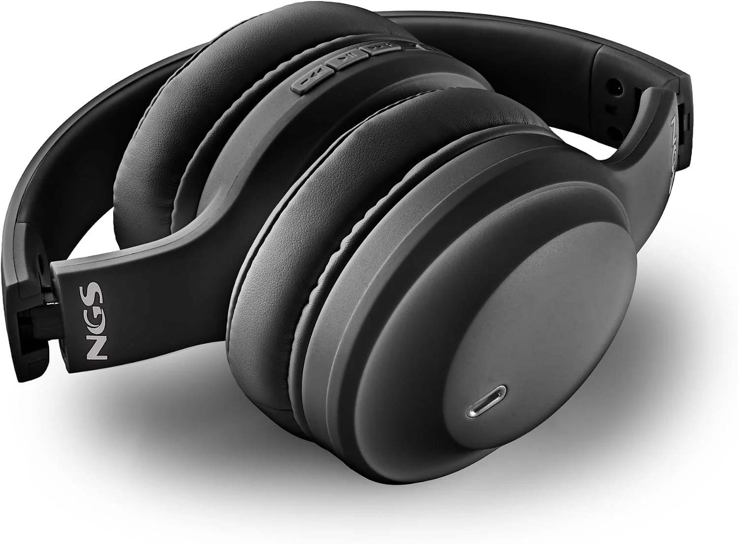 Auriculares Bluetooth NGS Artica Glacier Circumaurais Bateria 75h Microfone USB-C Preto - Imagem 5